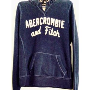 Vtg A&F Navy hoodie sweatshirt 60% cotton
